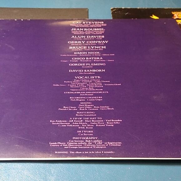 Cat Stevens Album Vinyl Record Numbers book Jacket for record - Picture 4 of 11